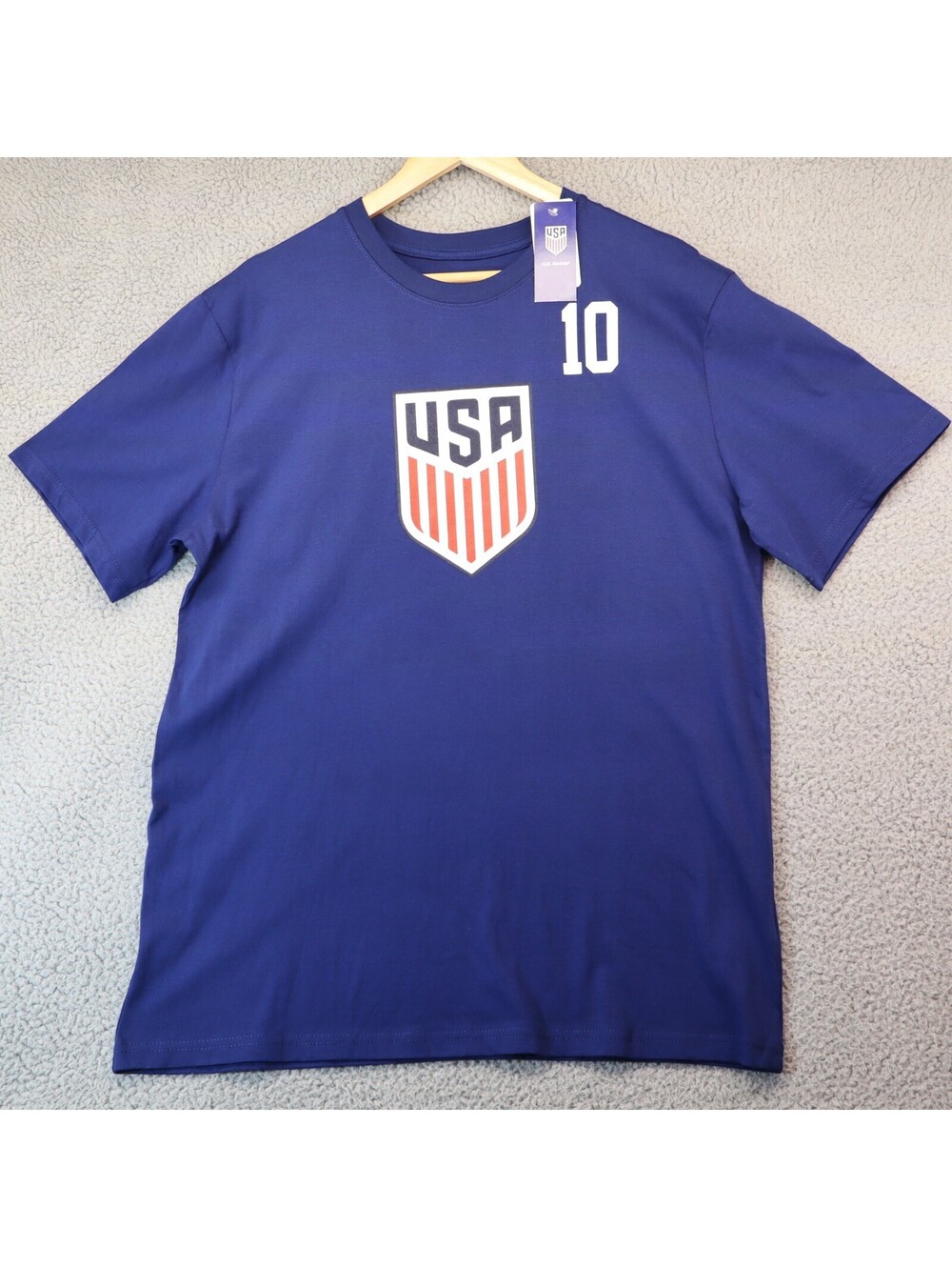 USA Soccer Christian Pulisic #10 T-Shirt Blue Men Large New